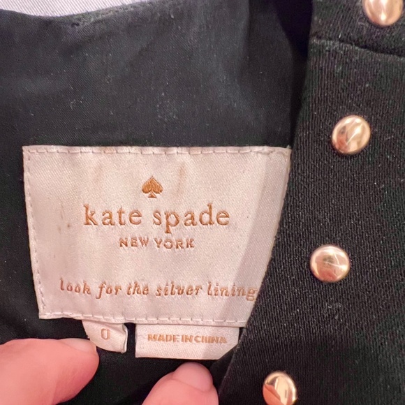 Kate Spade Black Studded Crepe Dress 0 MSRP $328 - Picture 6 of 6